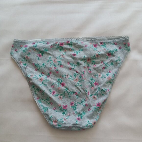 NWT CHARTER CLUB Panty SIZE XLARGE Gray Floral 100% Cotton - Picture 7 of 9